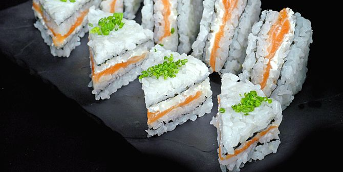 Salmon & cheese Oshizushi - MY | Sushi & Japanese Food Delivery in Monaco, Cap-d'Ail & Beausoleil